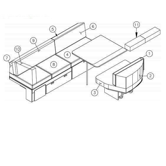23' Airstream Cushions and Upholstery